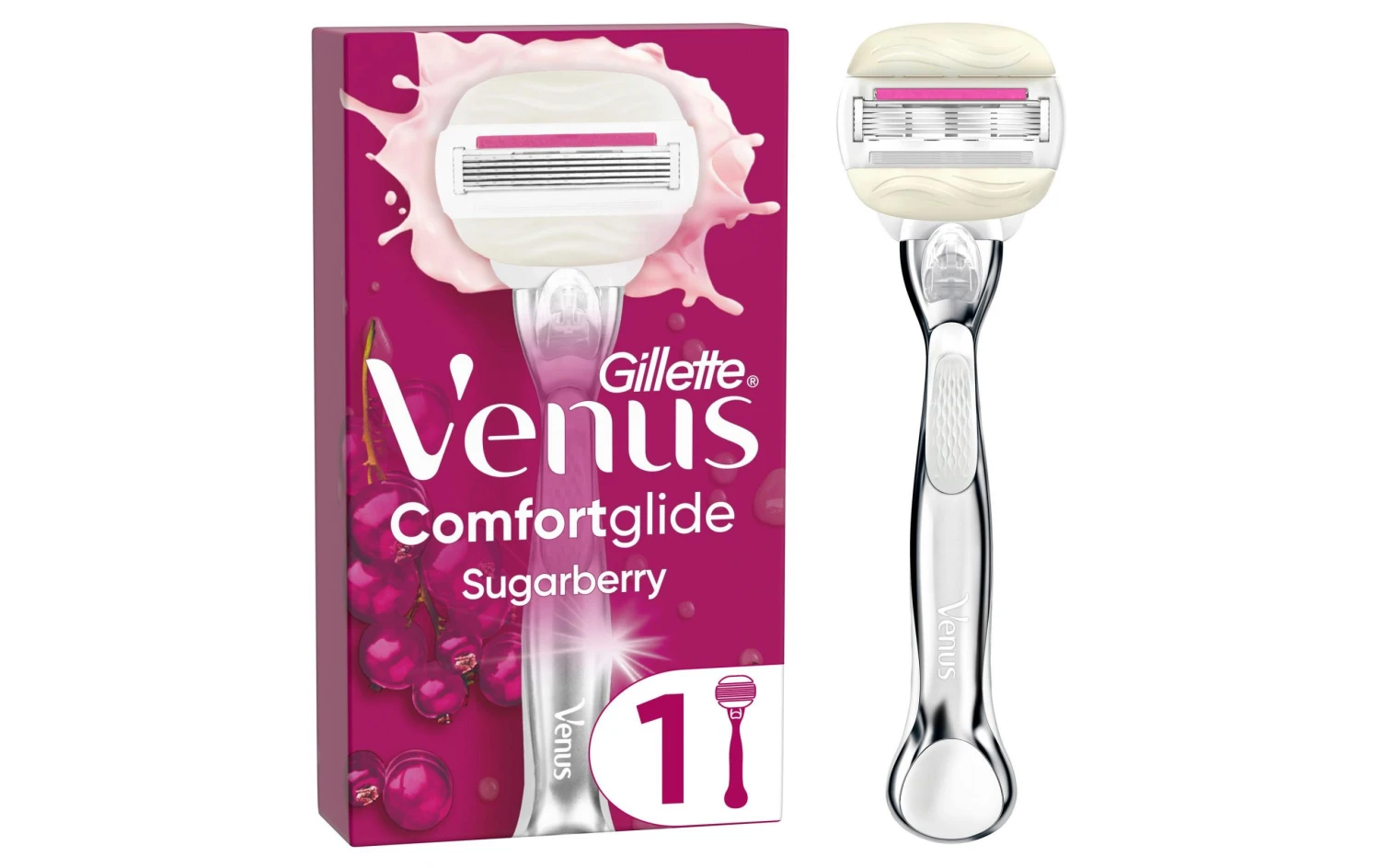 Gillette Venus Damenrasierer Comfortglide Sugarberry 1 Klinge - Nassrasierer 3 Gillette Venus Damenrasierer Comfortglide Sugarberry 1 Klinge - Nassrasierer