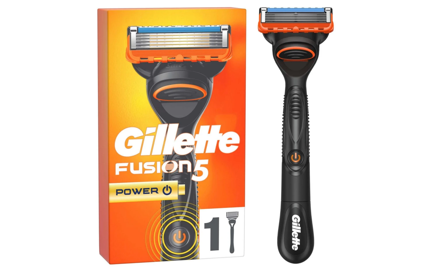 Gillette Herrenrasierer Fusion5 Power 1 Klinge - Nassrasierer 3 Gillette Herrenrasierer Fusion5 Power 1 Klinge - Nassrasierer
