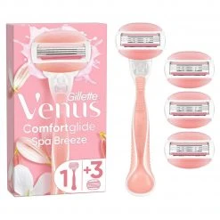 Gillette Venus Damenrasierer Smooth Comfortglide Spa Breeze 4 Rasierklingen - Nassrasierer