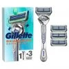 Gillette Herrenrasierer SkinGuard Sensitive Flex Mit 4 Rasierklingen - Nassrasierer