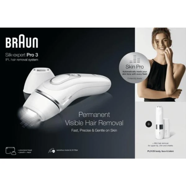 Braun Silk-expert Pro 3 PL3121 Weiss/silber - IPL Gerät 5 Braun Silk-expert Pro 3 PL3121 Weiss/silber - IPL Gerät – Bild 3