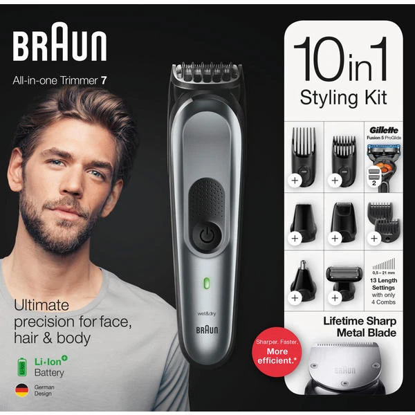 Braun MultiGroomingKit MGK 7221 - Bartschneider ⋅ Trimmer 4 Braun MultiGroomingKit MGK 7221 - Bartschneider ⋅ Trimmer – Bild 2