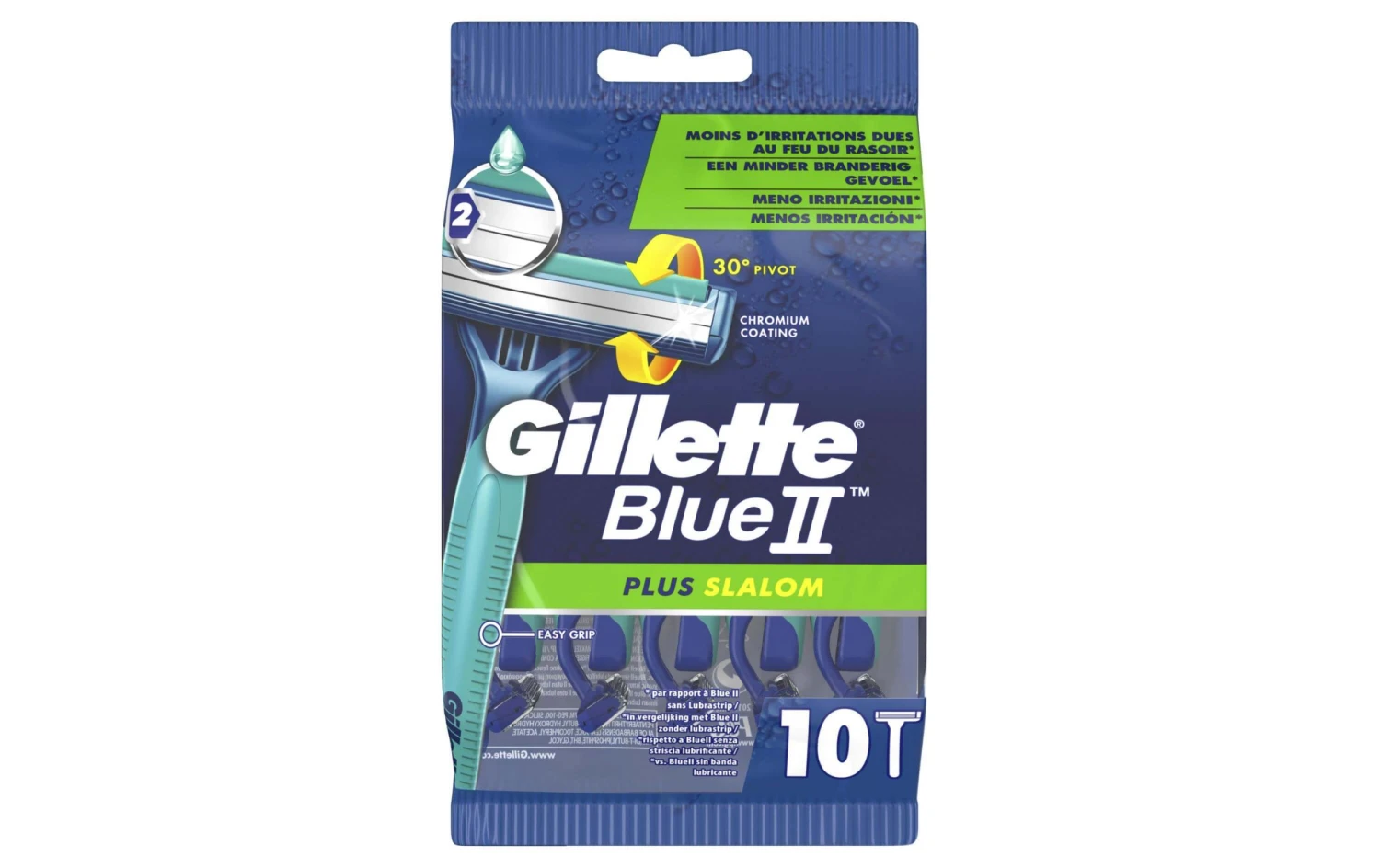 Gillette Herrenrasierer Blue II Plus Slalom Einweg 10 Stück - Nassrasierer 4 Gillette Herrenrasierer Blue II Plus Slalom Einweg 10 Stück - Nassrasierer – Bild 2