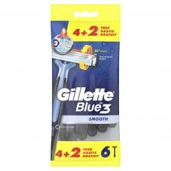 Gillette Herrenrasierer Blue 3 Smooth Einweg 6 Stück - Nassrasierer